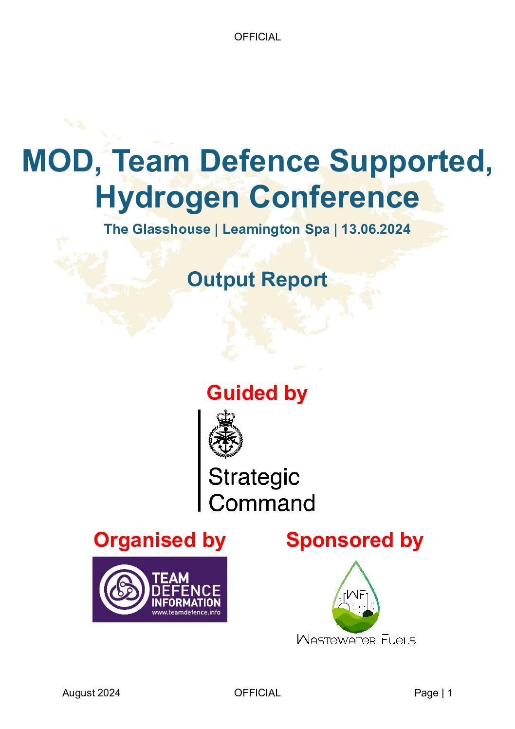 20240919-Team Defence-Hydrogen Conference Output Report