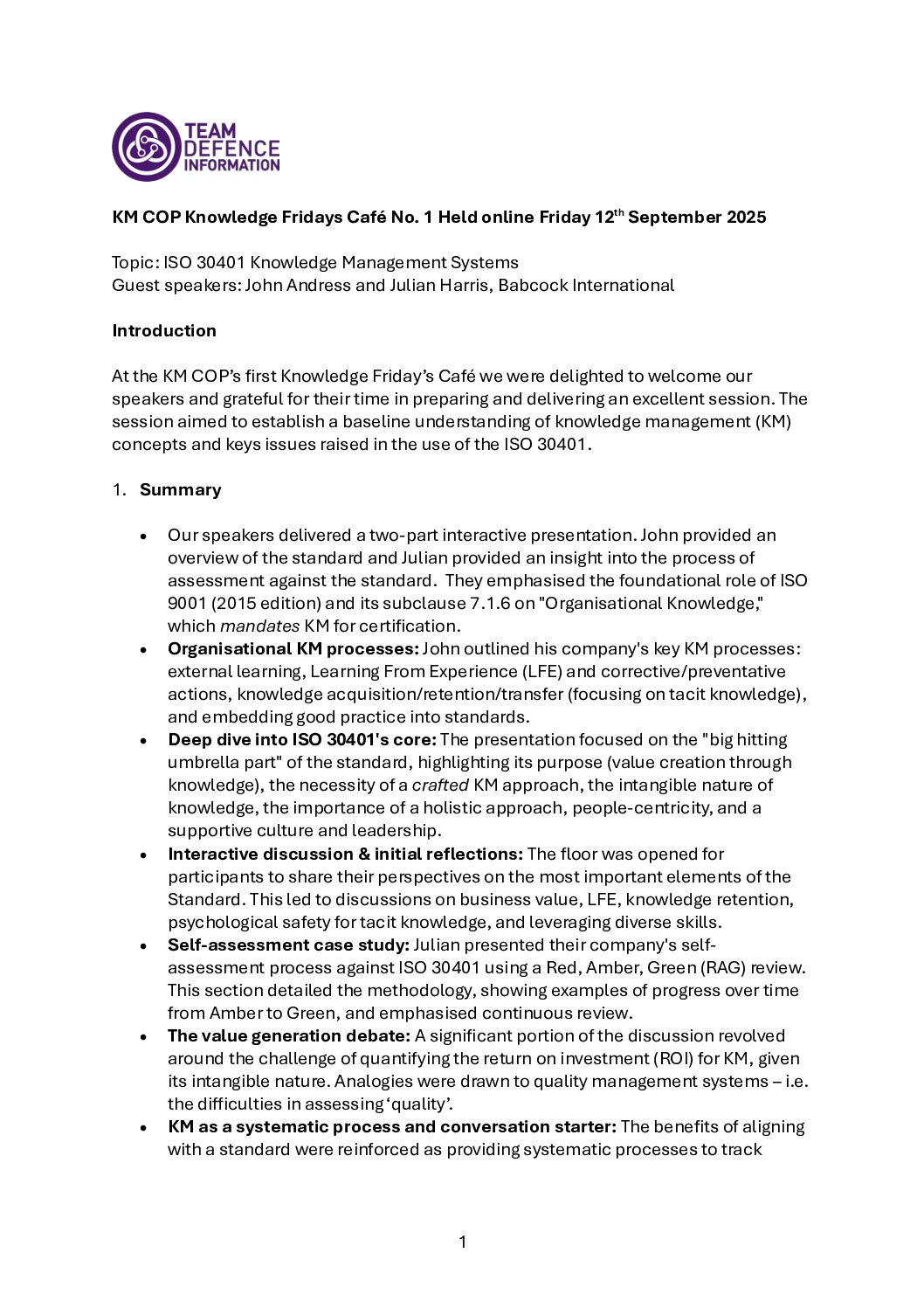 20250912-KM CoP KFC Report-Sept 2025