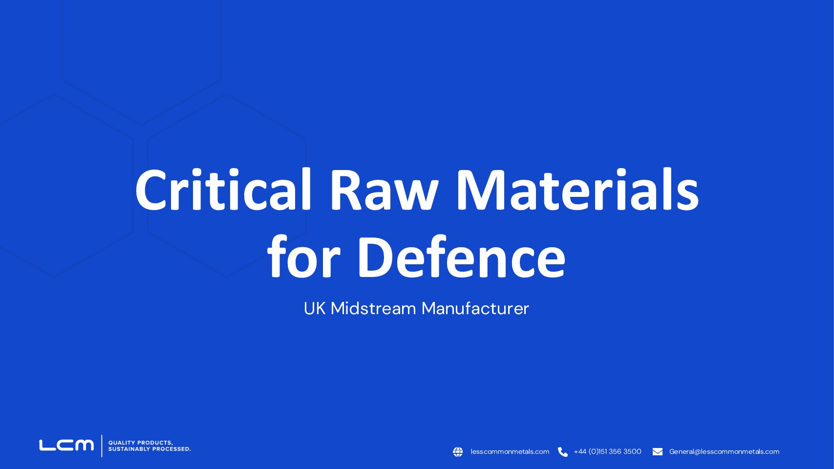 20250930-Critical Raw Materials for Defence Online Snack